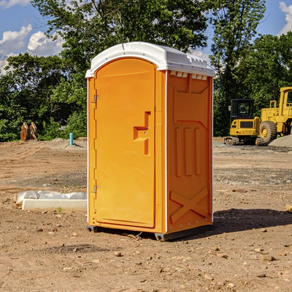 how often are the porta potties cleaned and serviced during a rental period in Camden Indiana